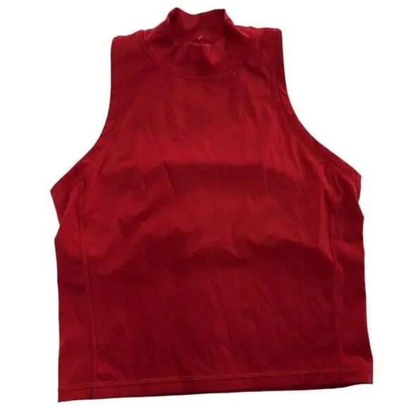 Everlane Perform Mockneck Tank in Red Apple Size Large - Picture 5 of 7